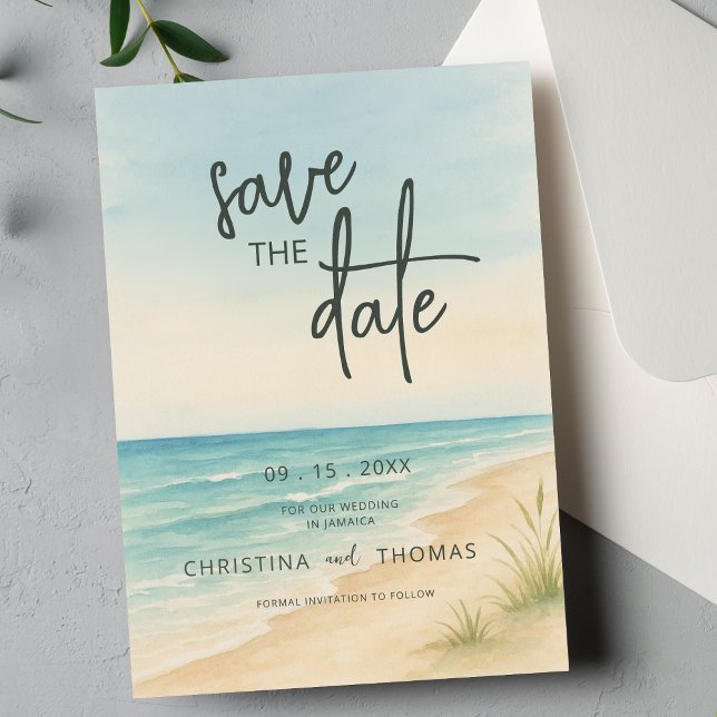 Reserve A Data Casamento na Praia com Fuga - Save the Date (Criador carregado)