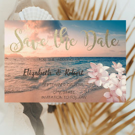 Reserve A Data Casamento na Praia do Pôr do Sol, Plumeria  Salve 