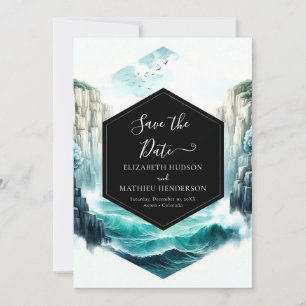 Reserve A Data Casamento Náutico Azul Ondas