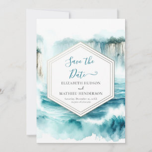 Reserve A Data Casamento Náutico do Oceano Clássico