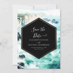 Reserve A Data Casamento Náutico Editável Personalizado