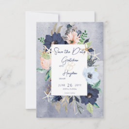 Reserve A Data Casamento Náutico Rustic Floral Beach