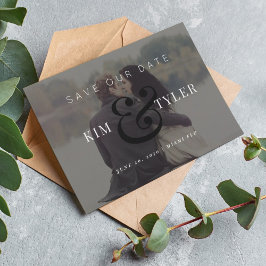 Reserve A Data Casamento negro de sobreposição de fotos modernas