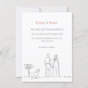 Reserve A Data Casamento Negro e Branco Minimalista do Jardim Pic