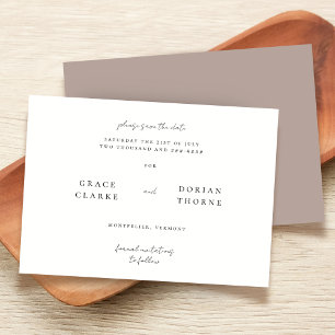 Reserve A Data Casamento Neutral Russo Simples Mocha Mousse