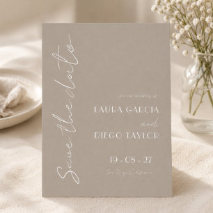 Reserve A Data Casamento Neutro Moderno