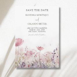 Reserve A Data Casamento no Campo de Flores Silvestres Rústico e