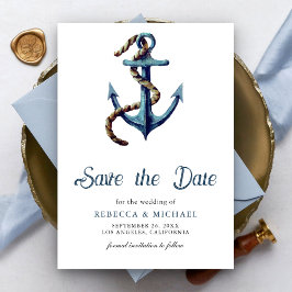 Reserve A Data Casamento Nó Correr Âncora Marinha Casamento
