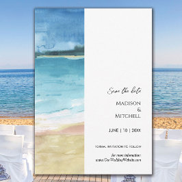 Reserve A Data Casamento no Destino da Praia Oceânica com Aquarel