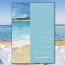 Casamento no Destino de Praia Oceânica com Aquarel