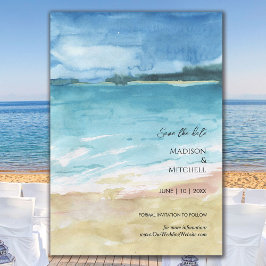 Reserve A Data Casamento no Destino de Praia Oceânica com Aquarel