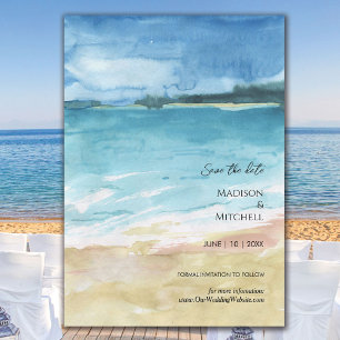 Reserve A Data Casamento no Destino de Praia Oceânica com Aquarel