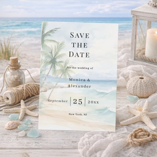 Reserve A Data Casamento no destino tropical de praia (Criador carregado)