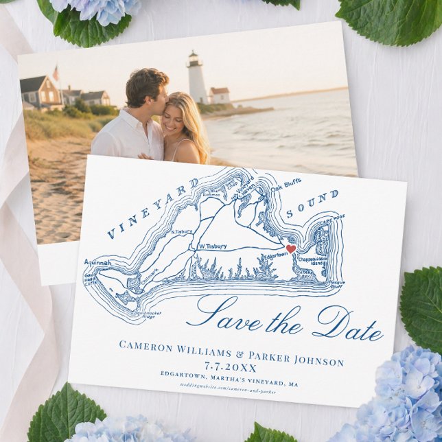 Reserve A Data Casamento no Harbor View Hotel Martha's Vineyard (Harbor View Hotel Wedding Edgartown Martha's Vineyard Map Save the Date by Coastal Map Designs)