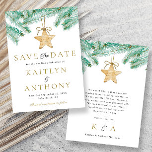Reserve A Data Casamento no inverno de Natal Watercolor Pine Boug