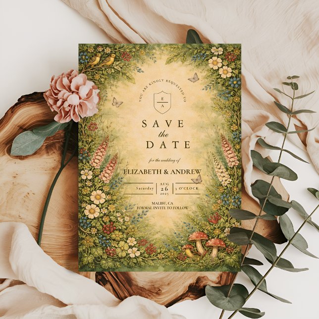 Reserve A Data Casamento no Jardim de Flores Silvestres na Flores (Criador carregado)