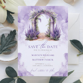 Reserve A Data Casamento no Jardim de Lavanda Foto Personalizada