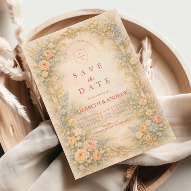 Reserve A Data Casamento no Jardim de Rosas Barroco (Criador carregado)