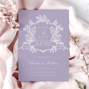 Reserve A Data Casamento no Jardim Lavanda Clássico Florido