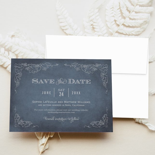 Reserve A Data Casamento no Vinhedo Slate Blue Grapevine (Criador carregado)