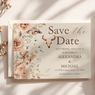 Reserve A Data Casamento Ocidental Floral Boho Salve A Data