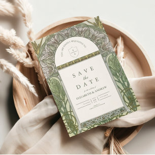 Reserve A Data Casamento Olive Leaf Arch Art Nouveau