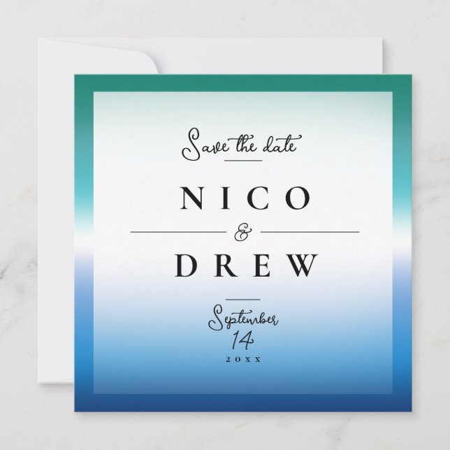 Reserve A Data Casamento Orgulhoso Masculino Gay Elegante  (Frente)