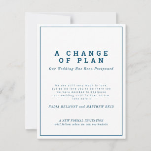 Reserve A Data Casamento ou evento mudança de plano adiada