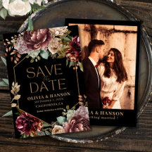 Casamento outono de foto floral de cor d'água pret