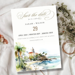 Reserve A Data Casamento Paisagem Aquarela em San Juan Porto Rico
