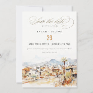 Reserve A Data Casamento Paisagem Aquarela em Tucson, Arizona