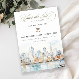 Reserve A Data Casamento Paisagem Aquarela São Francisco
