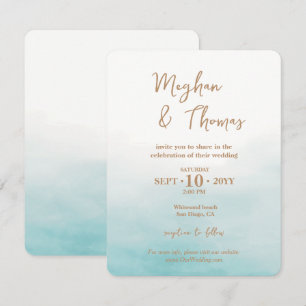 Reserve A Data Casamento Parecido Com O Elegante Blue Watercolor 