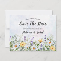 Casamento Personalizado com Aquarela de Flor Silve