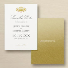 Casamento Personalizado da Flor do Lotus Dourado S