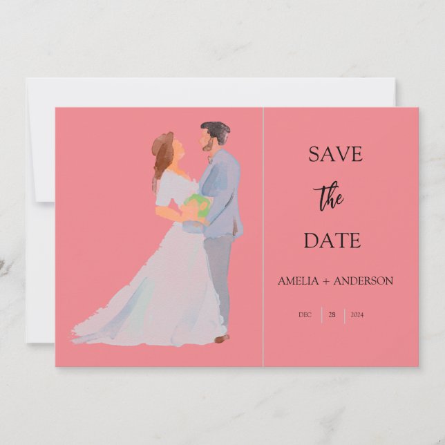 Reserve A Data Casamento Personalizável (Frente)