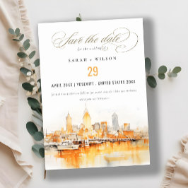 Reserve A Data Casamento por Aquarela da Cidade Elegante de Nashv