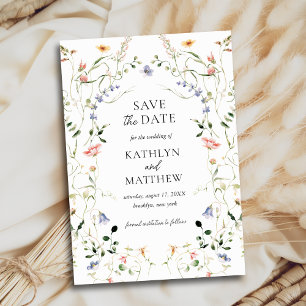 Reserve A Data Casamento por Aquarela de Jardim de Ferro Floral