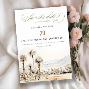 Reserve A Data Casamento por Aquarela na Califórnia em Palm Prima