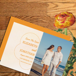 Reserve A Data Casamento Pôr do Sol Laranja