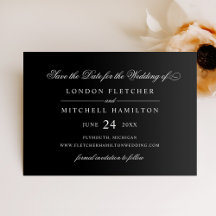 Casamento Preto com Letra Elegante