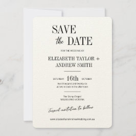 Reserve A Data Casamento preto-e-branco clássico legante salvar a