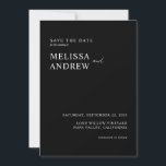 Reserve A Data Casamento Preto e Branco Minimalista Elegante<br><div class="desc">Convite de Casamento Preto e Branco Minimalista Elegante para Salvar a Data</div>