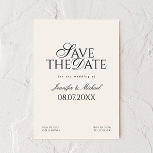 Reserve A Data Casamento Preto e Marfim Old Money