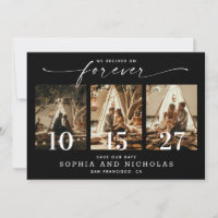 Casamento Preto Elegante | Três Fotos Chic Moderna