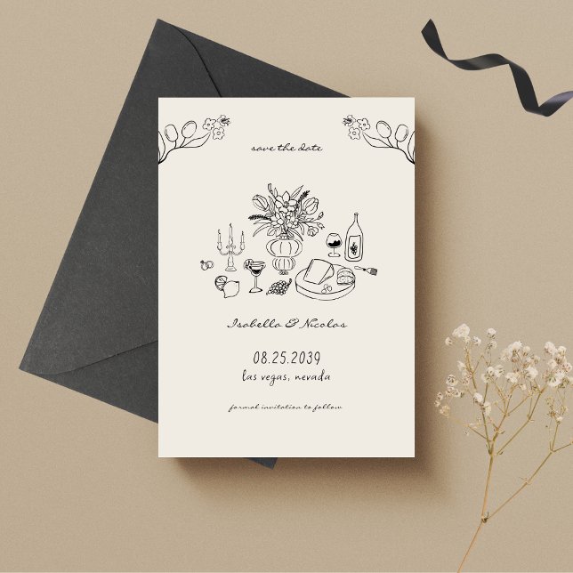 Reserve A Data Casamento Rabiscado à Mão Caligrafia Caprichosa (Criador carregado)