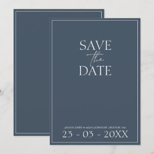 Reserve A Data Casamento Real de Script de Opulência Azul Salva a
