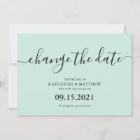 Casamento remarcado tipografia pincel verde-menta