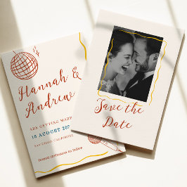 Reserve A Data Casamento Retro Disco