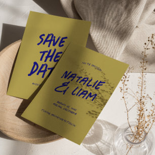 Reserve A Data Casamento Retroativo Moderno Colorido Funky Grunge